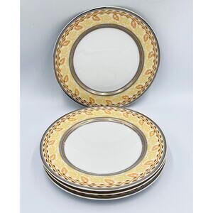 Thun Val St. Lambert Platinum & Gold Fine China 7.5" Salad Bread Plate Set